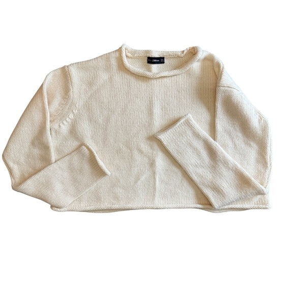 Zara Cream Knit Sweater - Picture 1 of 8
